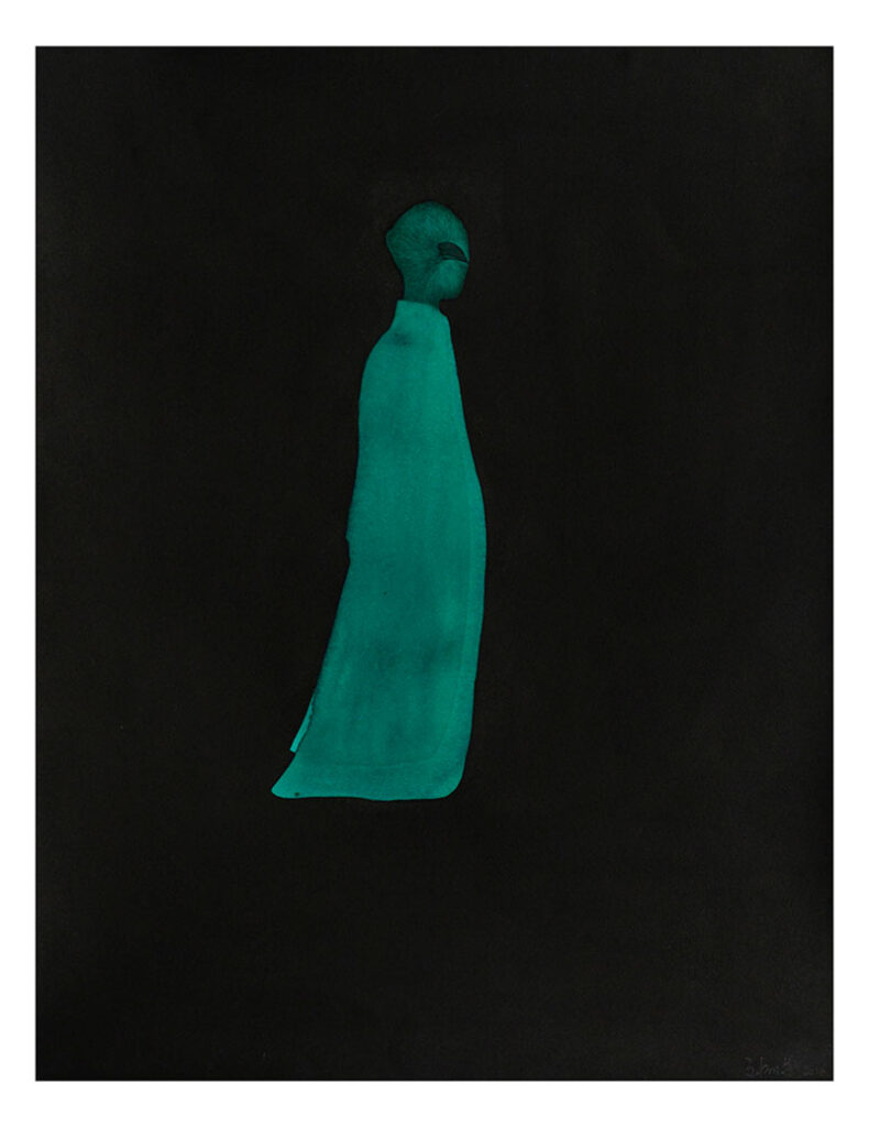 Liu Lifen, Birdman No.4, Acrylic, Ink on paper 50X66cm, 2017